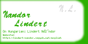 nandor lindert business card